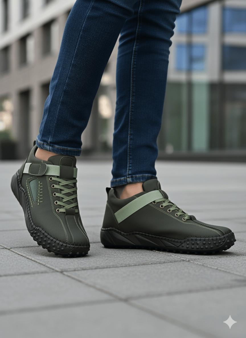     			JK Port Causal sneakers for men Olive Men's Outdoor Shoes