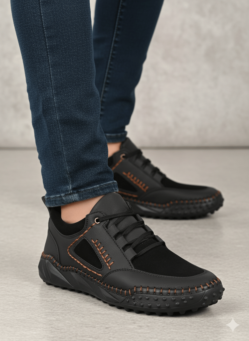 JK Port Causal sneakers for men Black Men's Outdoor Shoes     			JK Port Causal sneakers for men Black Men's Outdoor Shoes