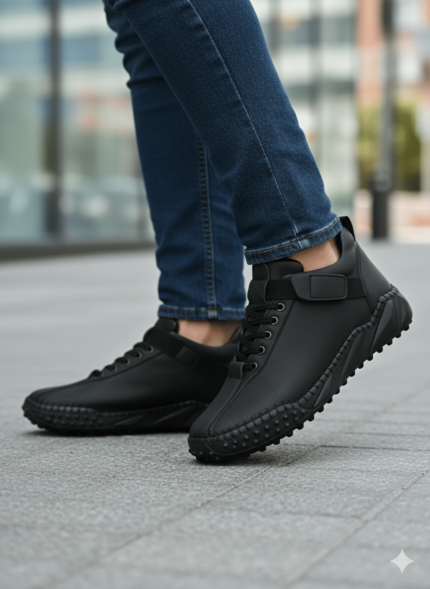    			JK Port Causal sneakers for men Black Men's Outdoor Shoes
