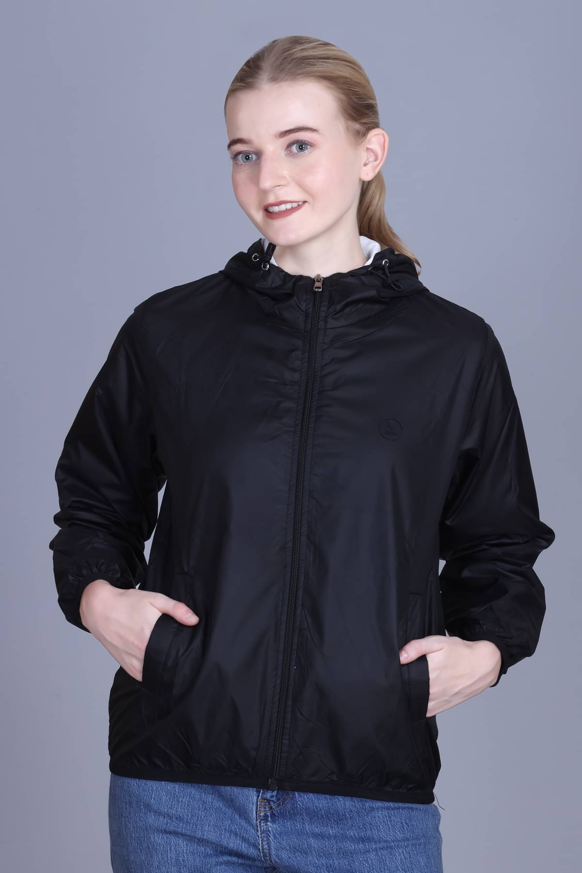     			KAZZ - Nylon Black Hooded Jackets Pack of 1
