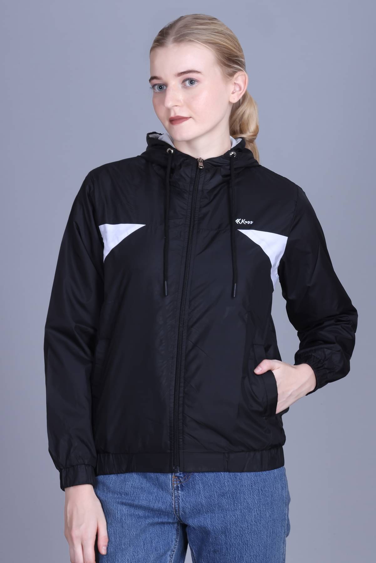     			KAZZ - Nylon Black Hooded Jackets Pack of 1