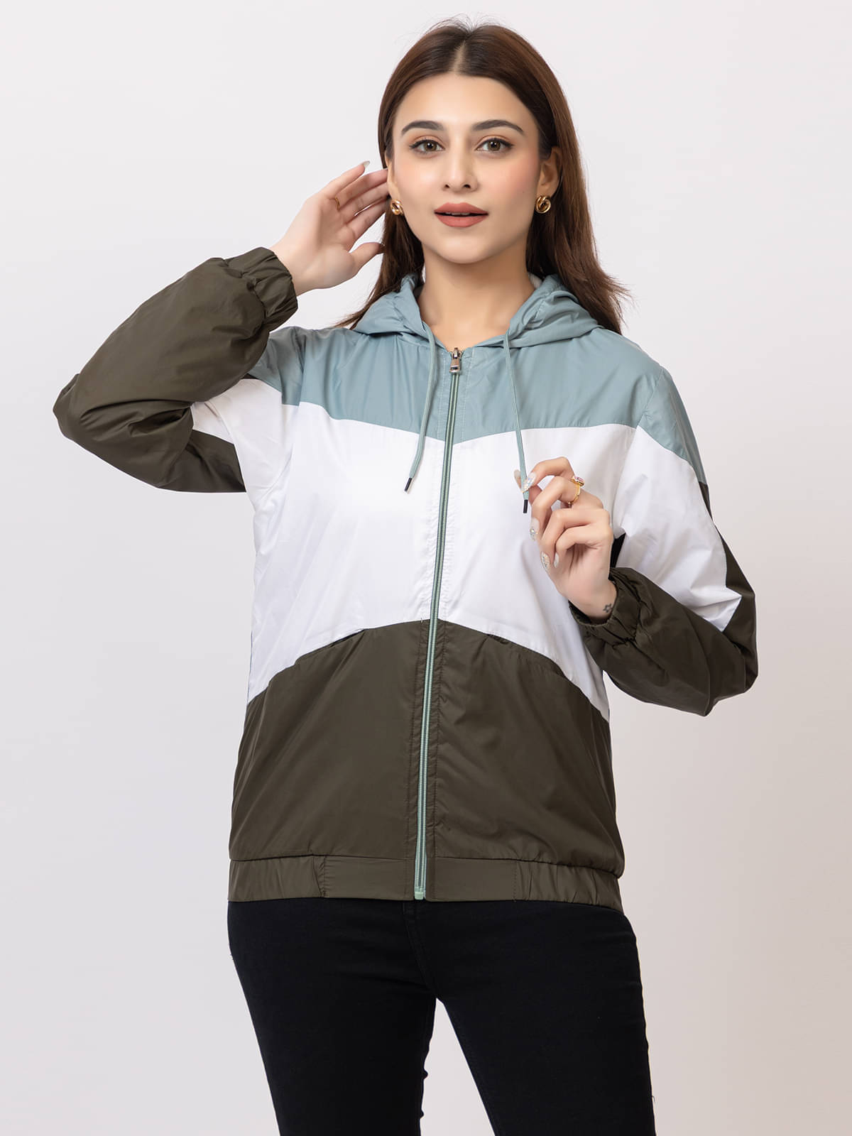     			KAZZ - Nylon Blue Hooded Jackets Pack of 1