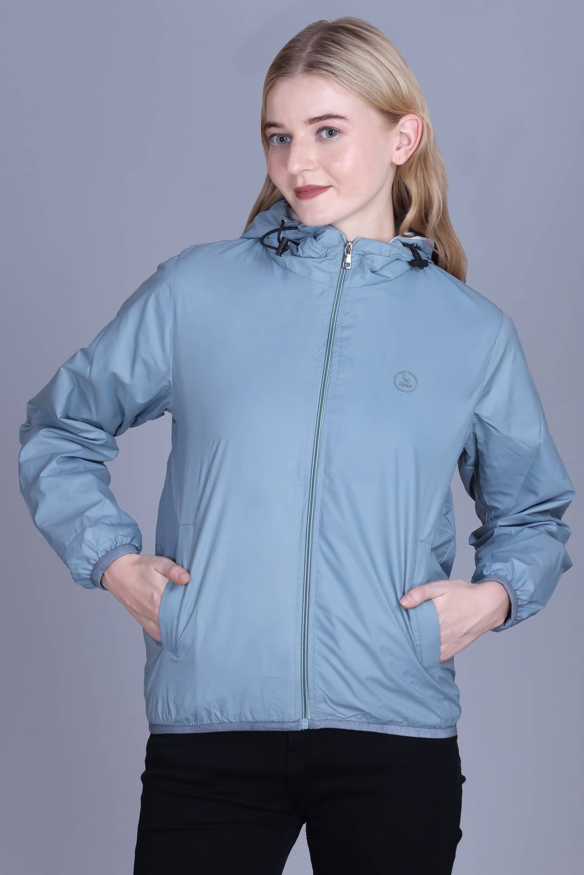     			KAZZ - Nylon Blue Hooded Jackets Pack of 1
