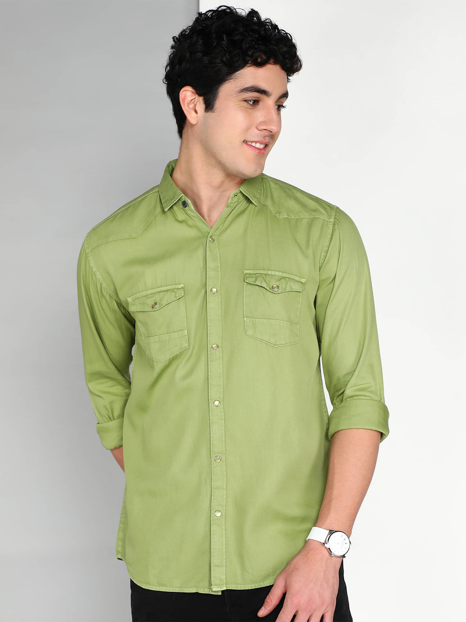 Kuons Avenue 100% Cotton Regular Fit Solids Full Sleeves Men's Casual Shirt - Light Green ( Pack of 1 ) Kuons Avenue 100% Cotton Regular Fit Solids Full Sleeves Men's Casual Shirt - Light Green ( Pack of 1 )