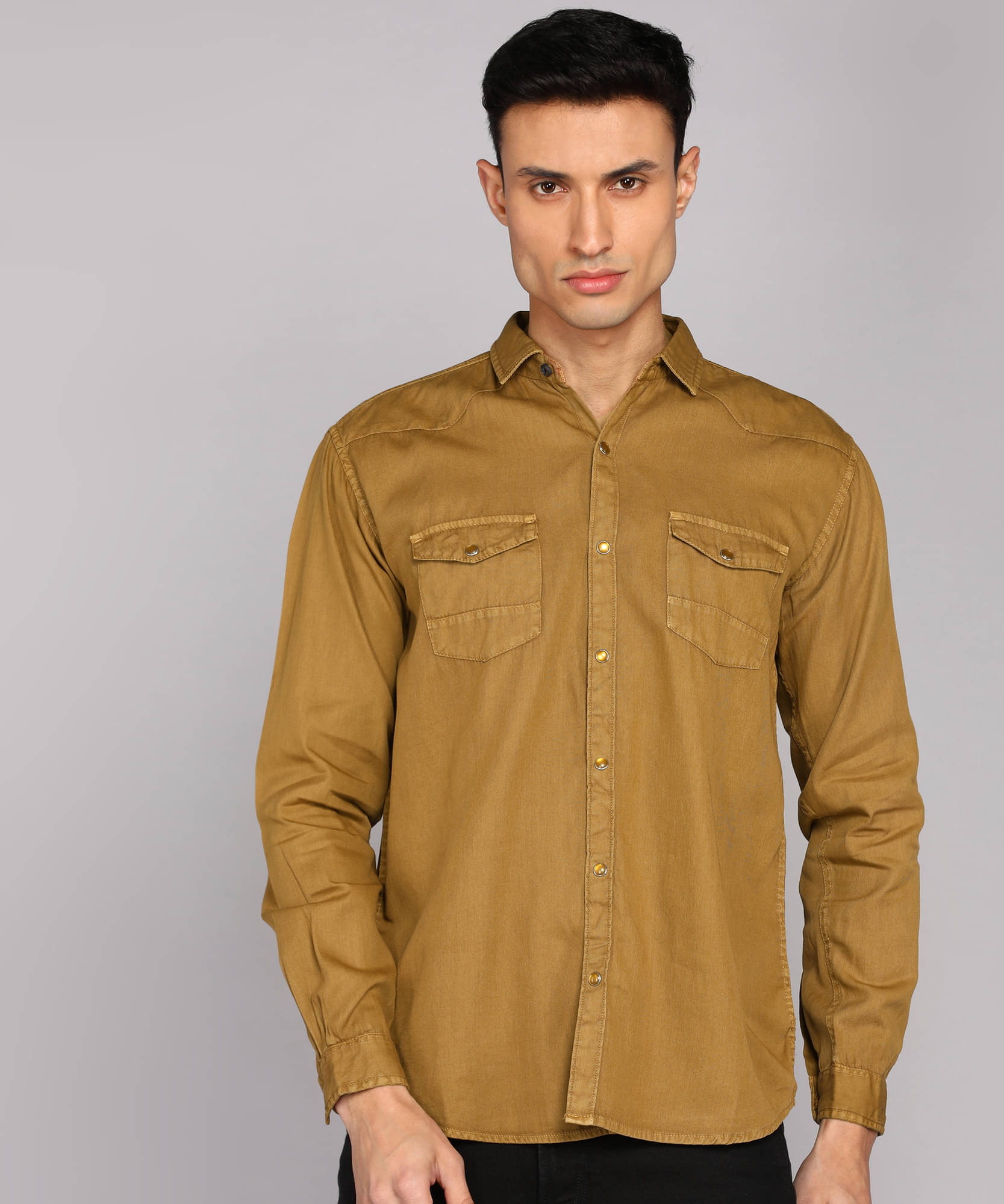 Kuons Avenue 100% Cotton Regular Fit Solids Full Sleeves Men's Casual Shirt - Camel ( Pack of 1 ) Kuons Avenue 100% Cotton Regular Fit Solids Full Sleeves Men's Casual Shirt - Camel ( Pack of 1 )