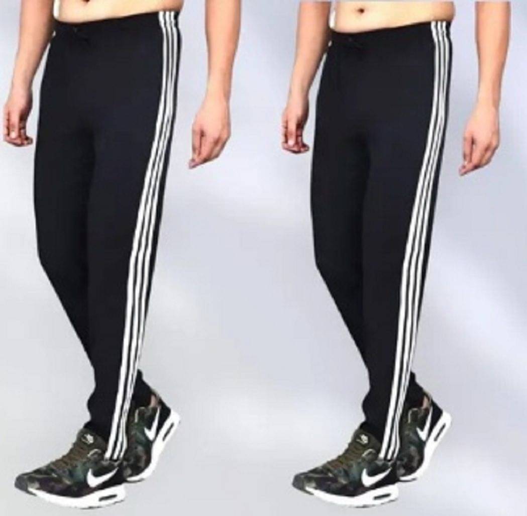     			L Fashion Jeans Black Polyester Men's Trackpants ( Pack of 2 )