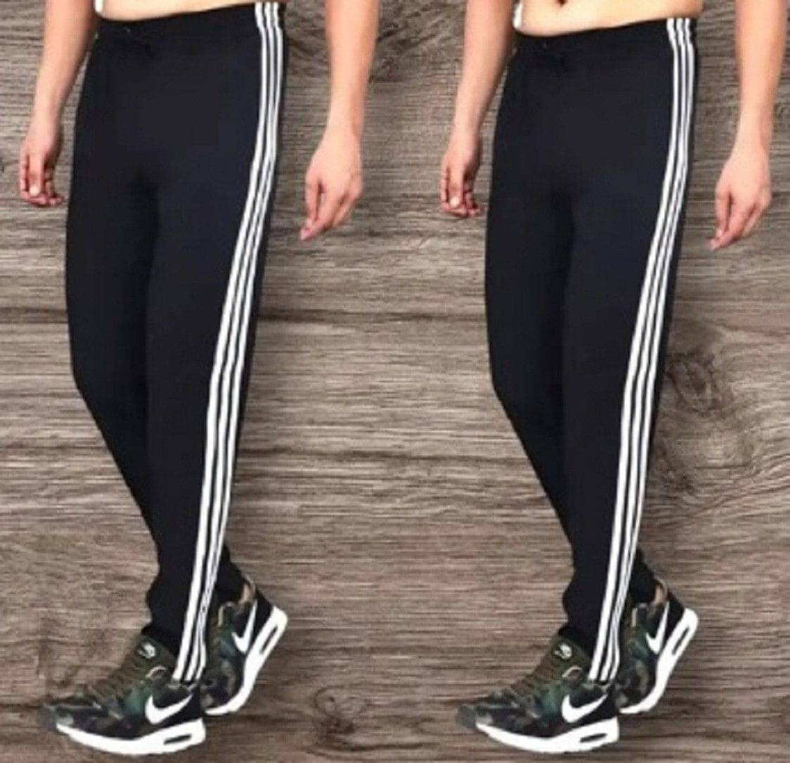     			L Fashion Jeans Black Polyester Men's Trackpants ( Pack of 2 )