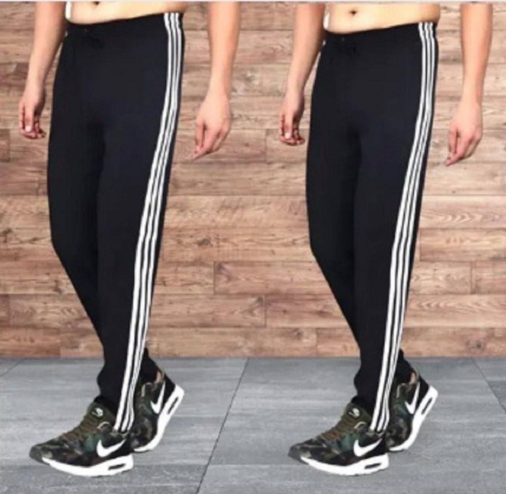     			L Fashion Jeans Black Polyester Men's Trackpants ( Pack of 2 )