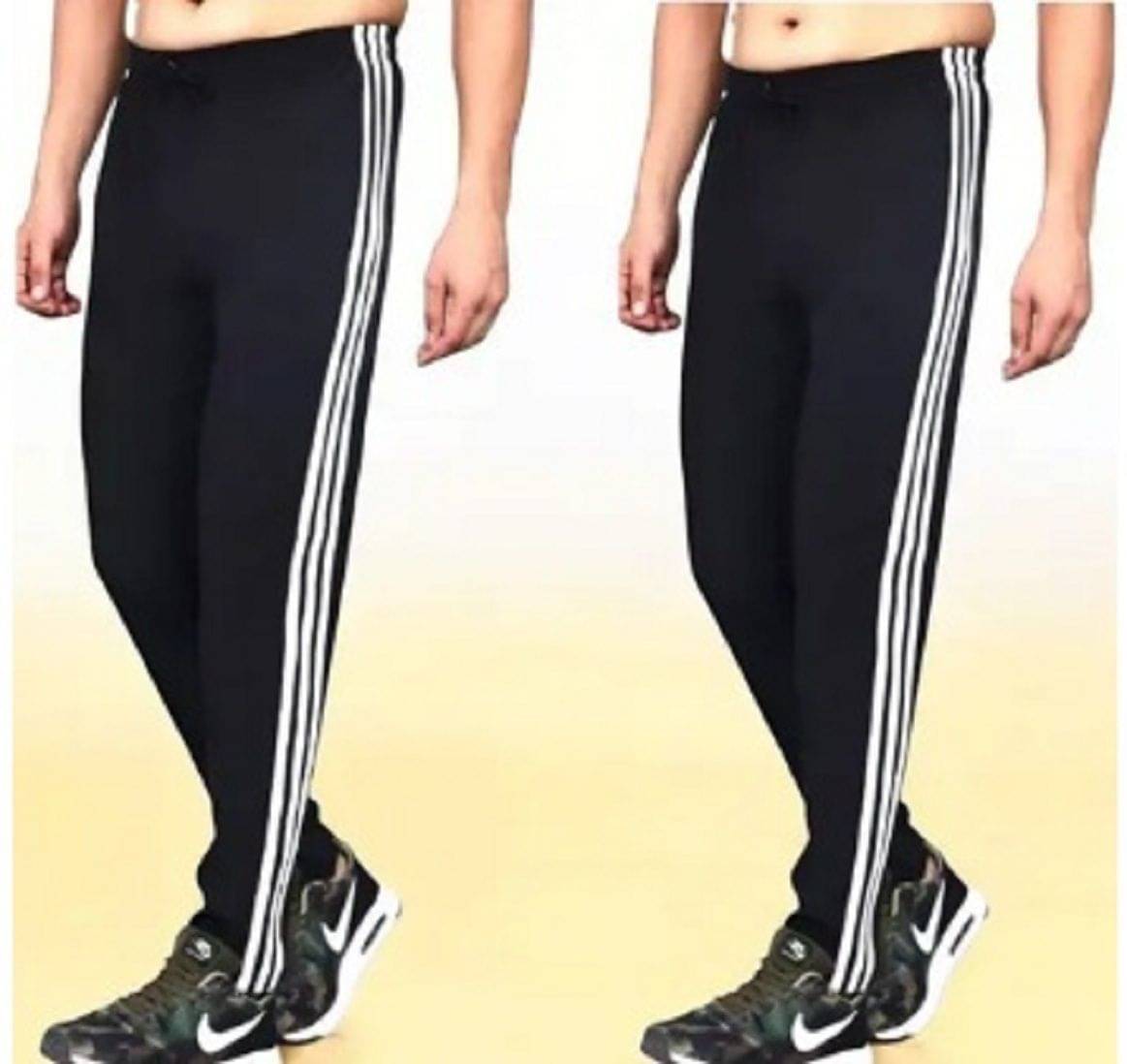     			L Fashion Jeans Black Polyester Men's Trackpants ( Pack of 2 )