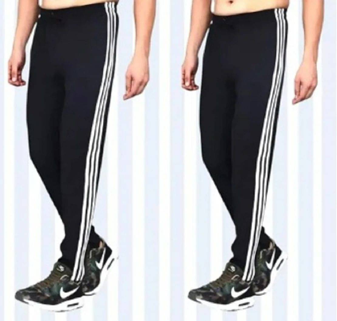 L Fashion Jeans Black Polyester Men's Trackpants ( Pack of 2 )     			L Fashion Jeans Black Polyester Men's Trackpants ( Pack of 2 )