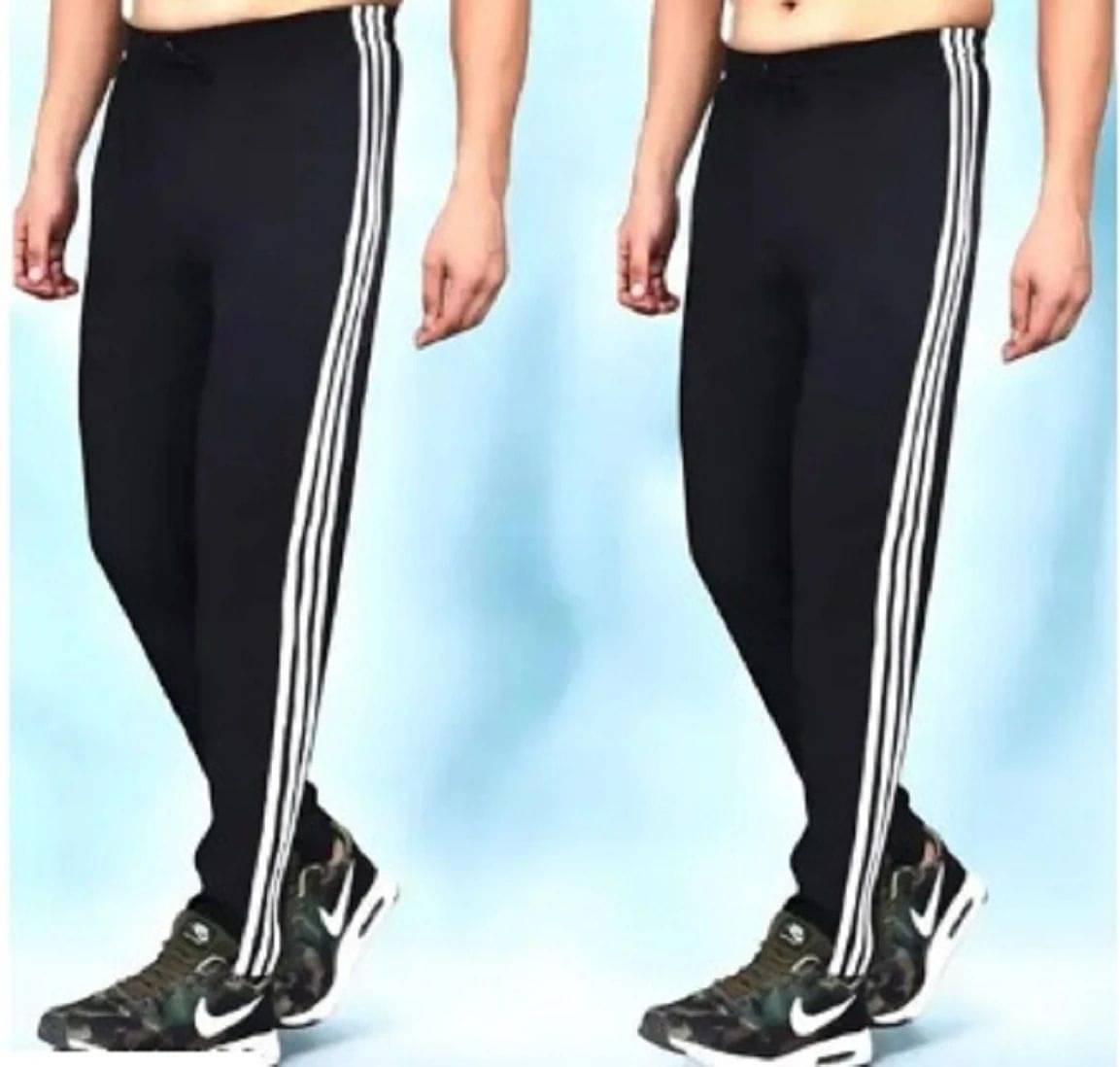     			L Fashion Jeans Black Polyester Men's Trackpants ( Pack of 2 )
