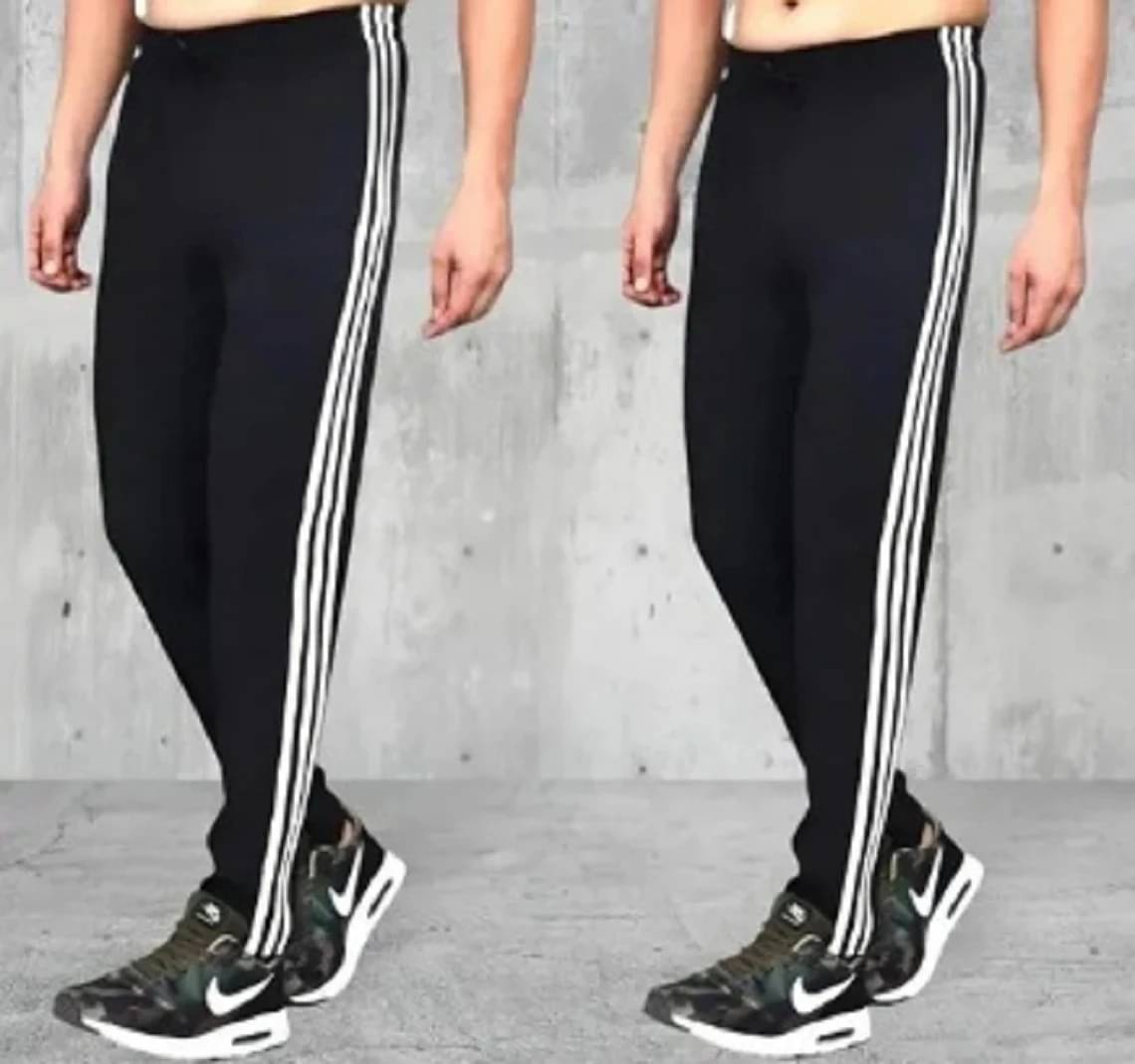     			L Fashion Jeans Black Polyester Men's Trackpants ( Pack of 2 )