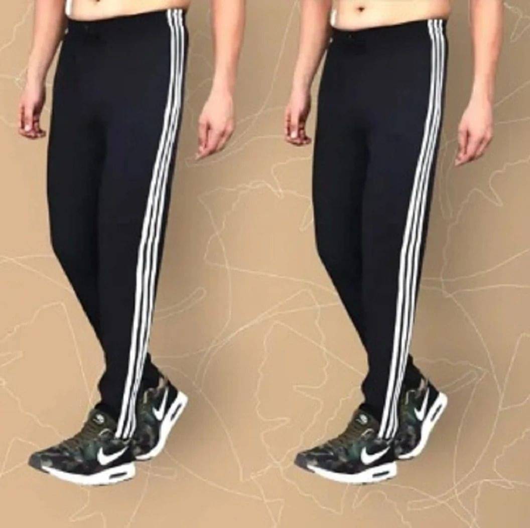     			L Fashion Jeans Black Polyester Men's Trackpants ( Pack of 2 )
