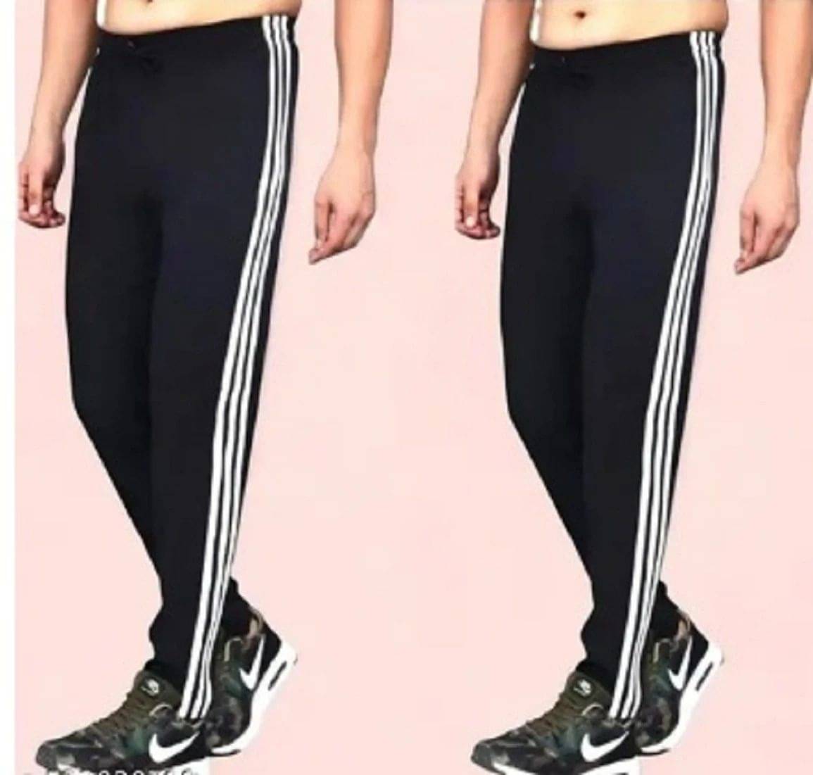     			L Fashion Jeans Black Polyester Men's Trackpants ( Pack of 2 )