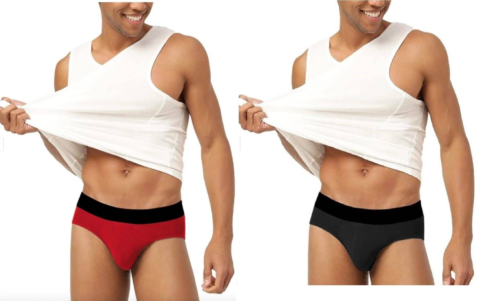 L Fashion Jeans Pack of 2 Cotton Blend Briefs For Men's ( Multicolor3 )     			L Fashion Jeans Pack of 2 Cotton Blend Briefs For Men's ( Multicolor3 )