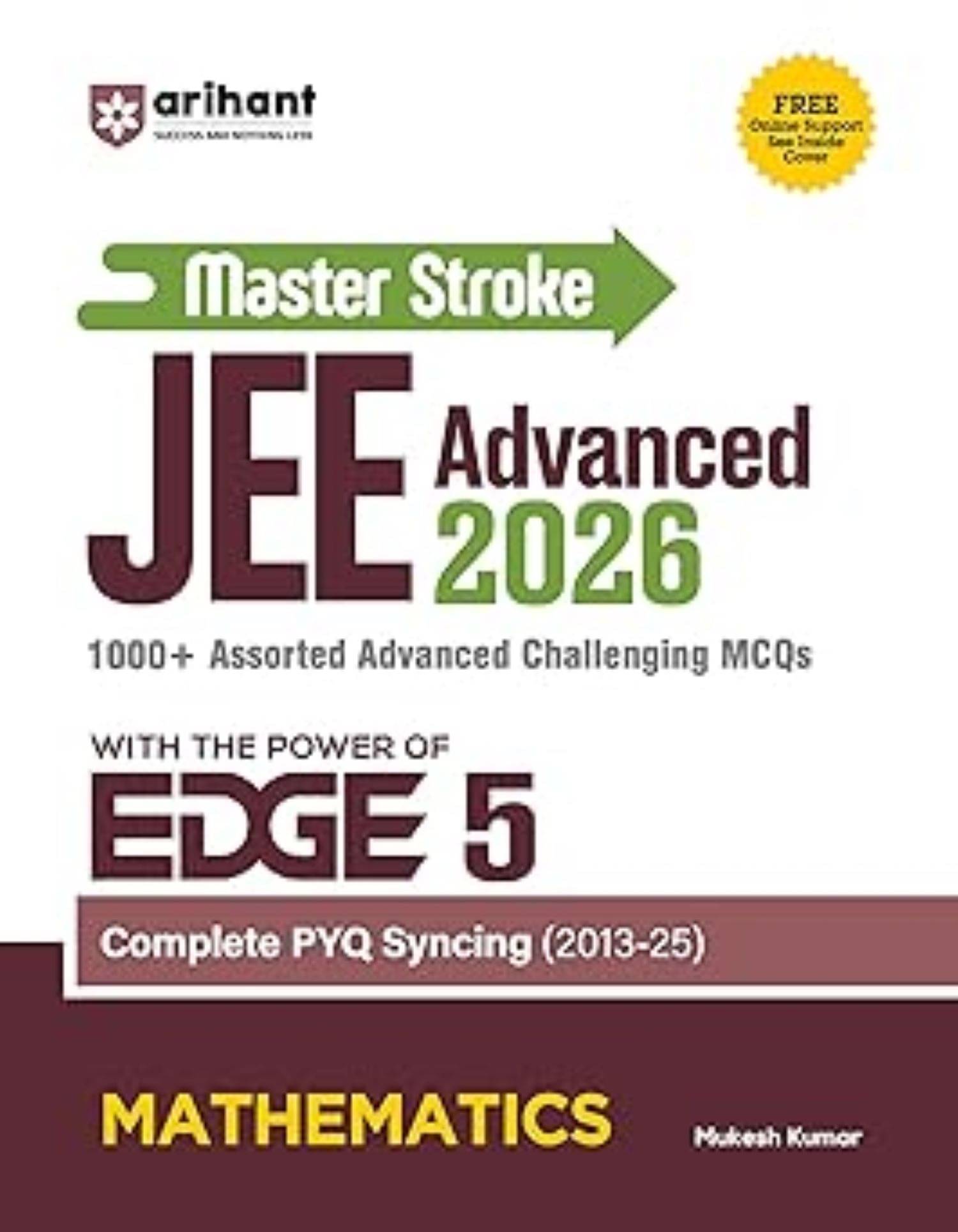     			MASTER STROKE JEE ADVANCED 2026 EDGE 5 MATHEMATICS