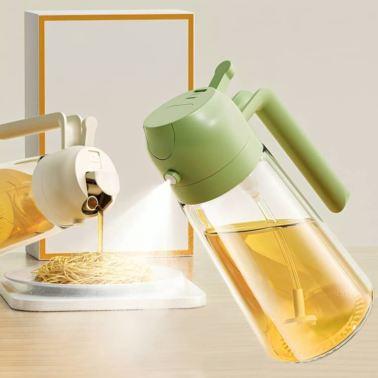     			Multi Deal Glass Oil Sprayer and Dispenser Bottle, 500ml Capacity, 2-in-1 Design (pack of 1)