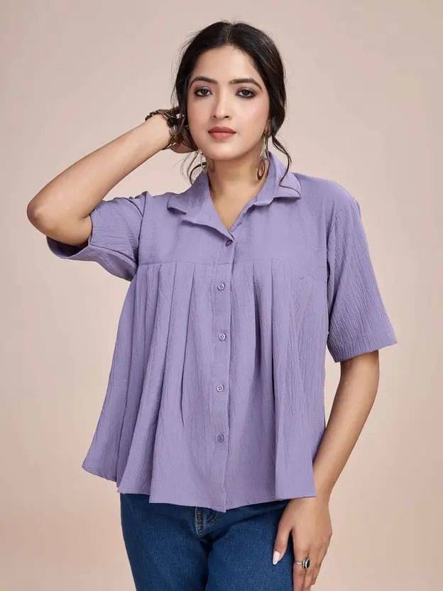     			NIRMLA TRSDER Women's Viscose Rayon Crop Top ( Purple )