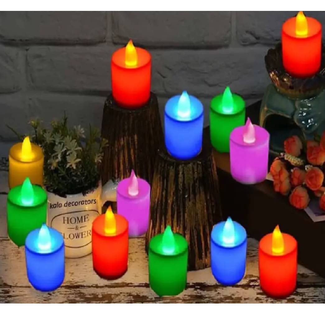     			Qin Pin - LED Candle Battery Opearted Multi ( Pack of 12 )