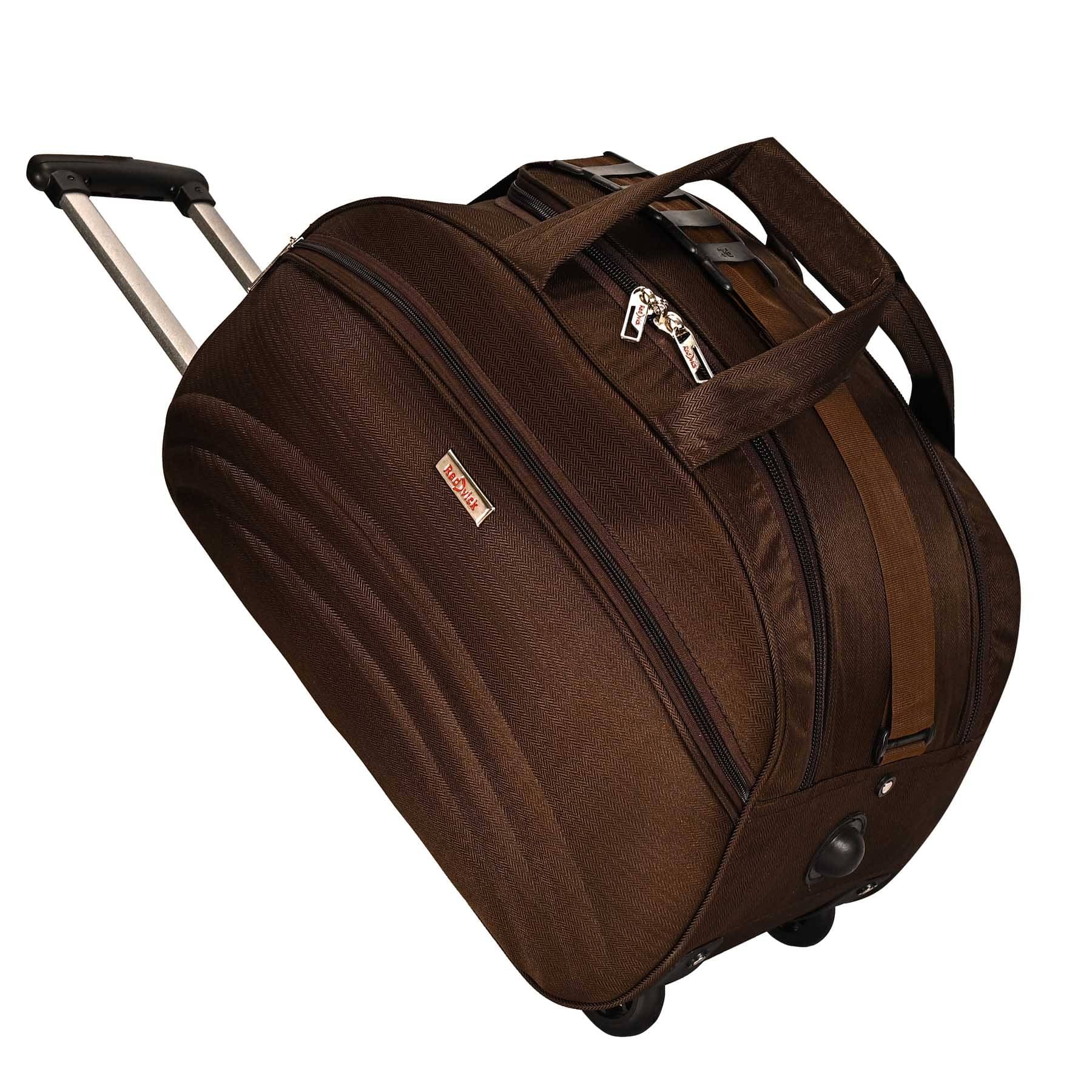     			Red vick 60 Ltrs Brown Polyester Duffle Trolley