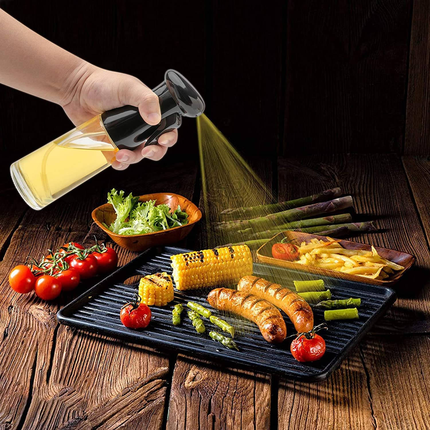     			Revernest Glass Transparent Oil Container ( Set of 1 )