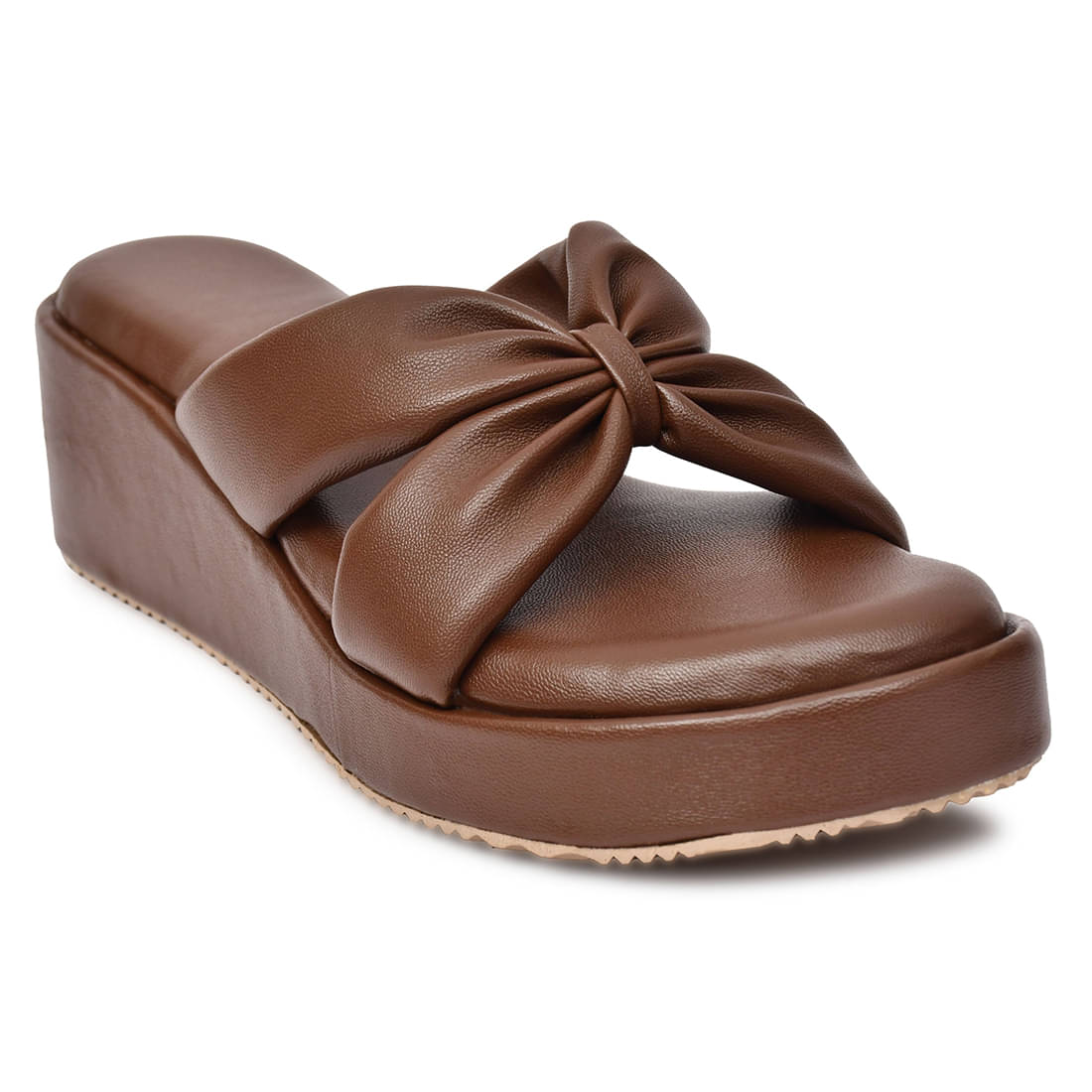 Rimezs Brown Women's Slip On Heels Rimezs Brown Women's Slip On Heels