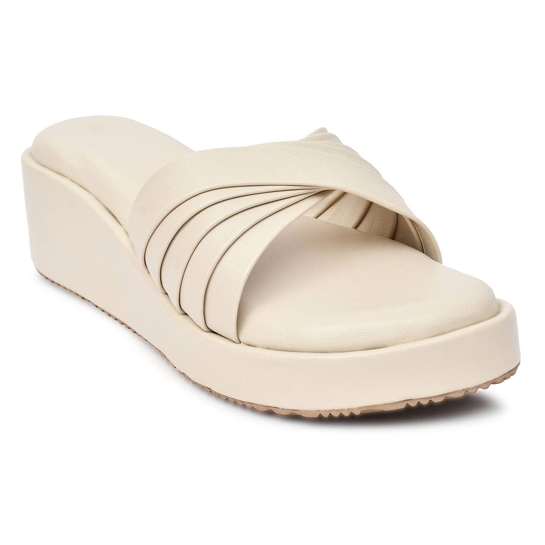     			Rimezs Cream Women's Slip On Heels
