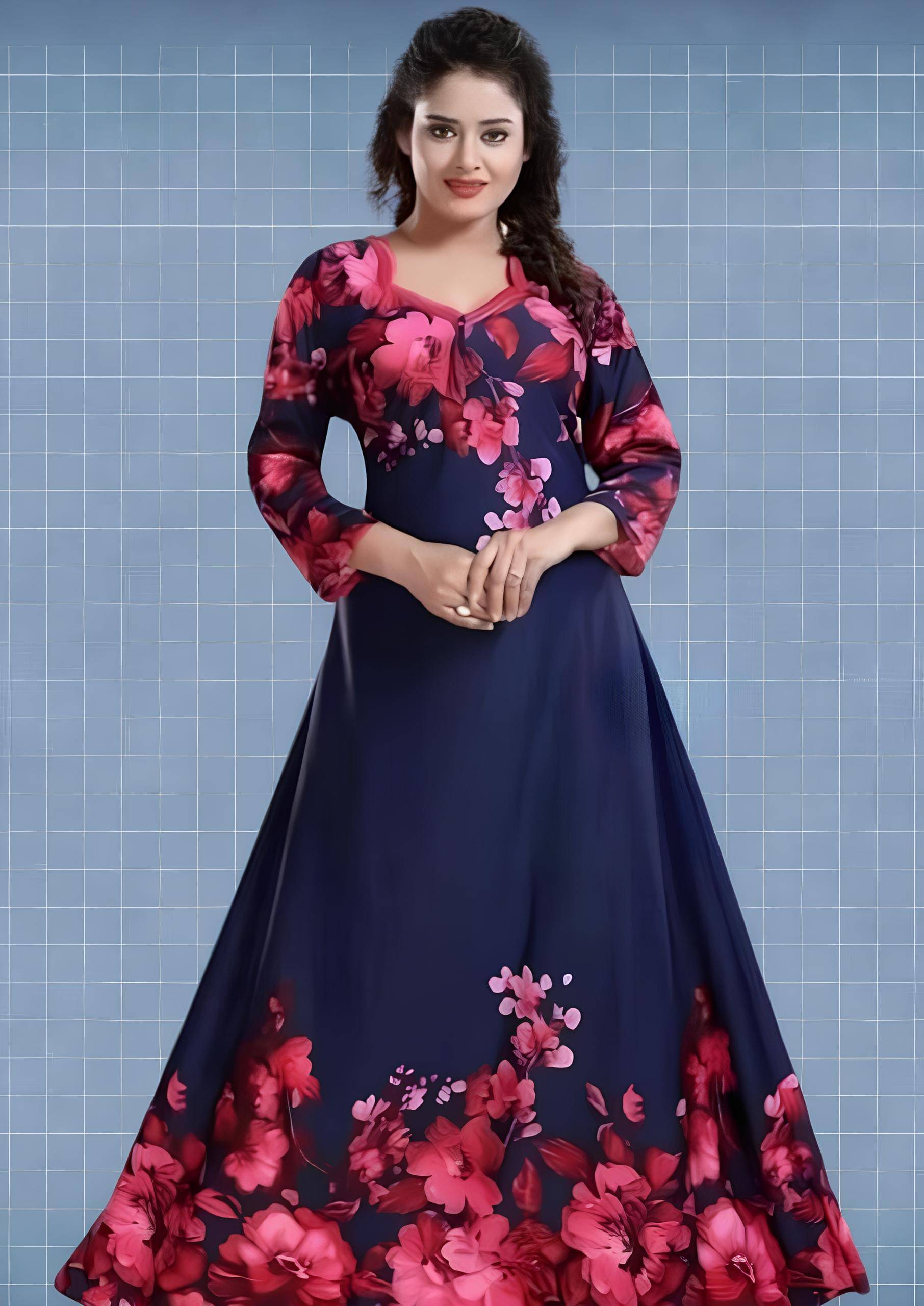     			SHREE MARUTINANDAN Satin Printed Women Regular Nighty ( Red )