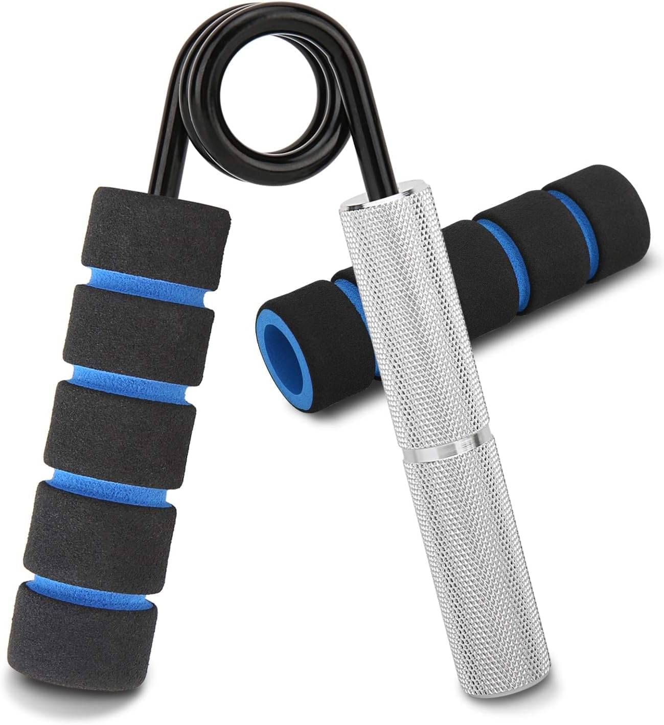     			Shopeleven Silver 100LB Hand Grip Strengthener with Foam Handle Hand Grip/Fitness Grip
