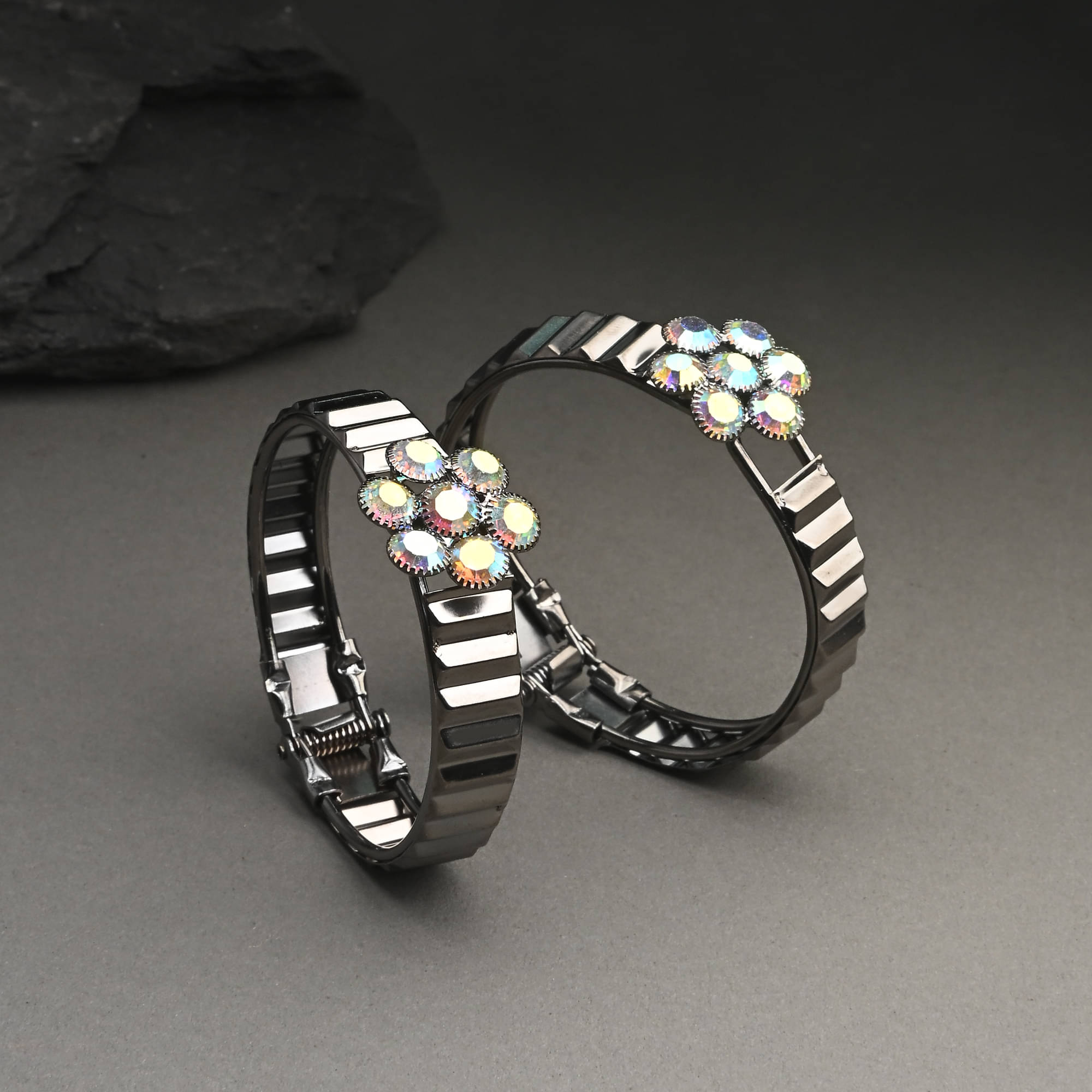     			Somil Black Bracelet ( Pack of 2 )