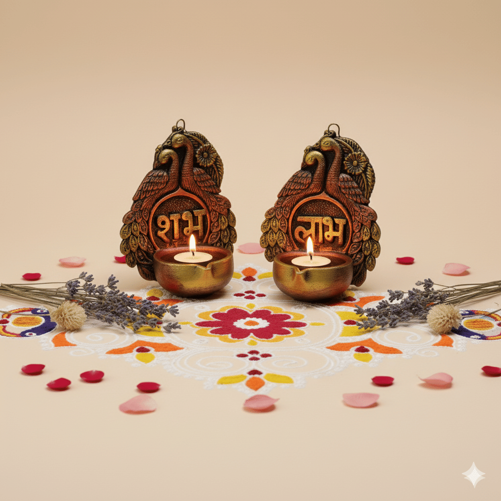     			THE HANDICRAFTIAN Terracotta Table Diya - Pack of 1