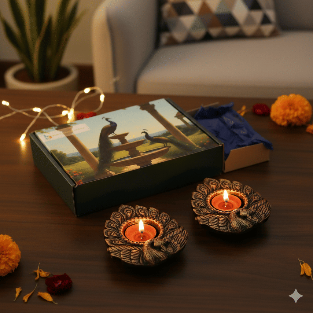     			THE HANDICRAFTIAN Terracotta Table Diya - Pack of 1