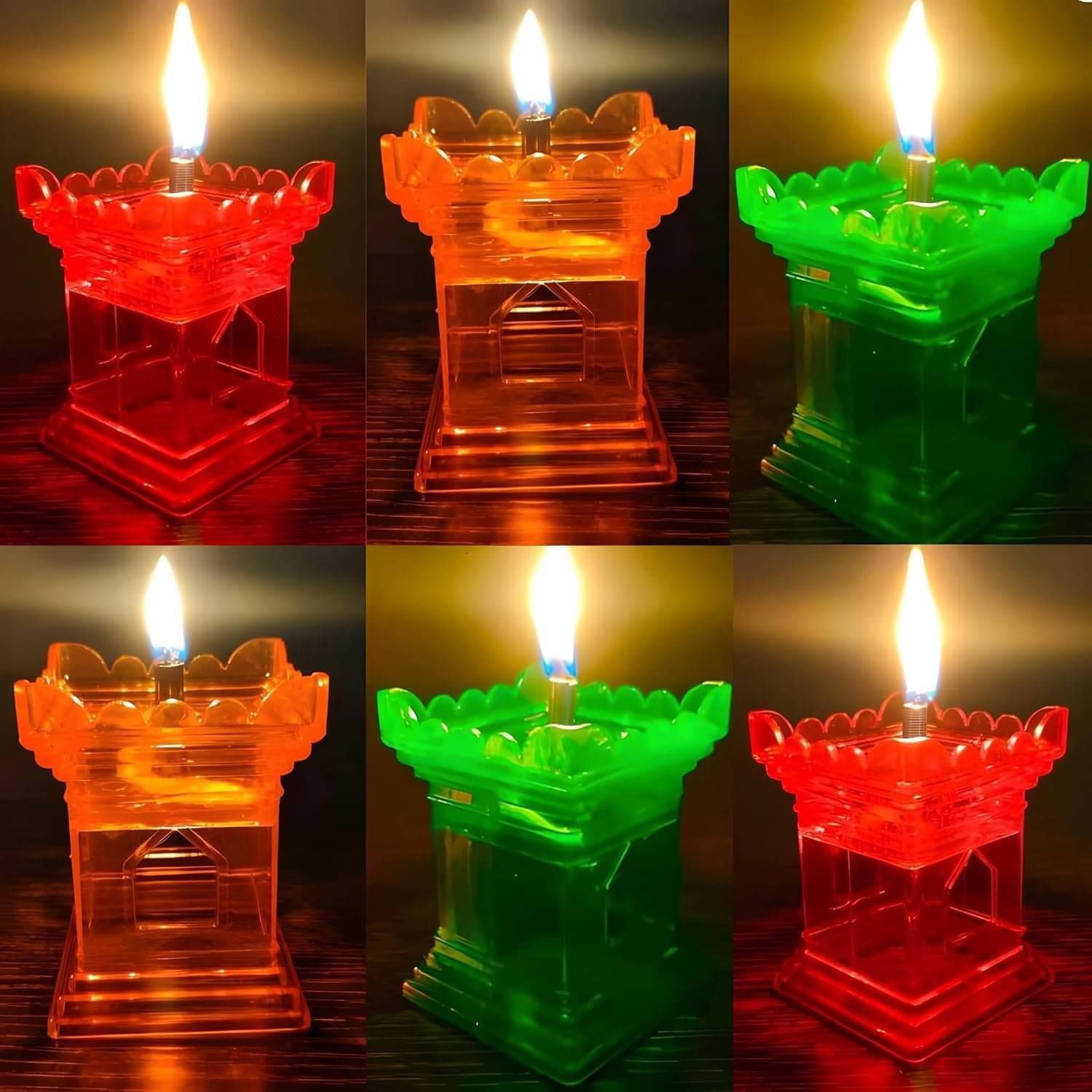 THRIFTKART Acrylic Floor Diya - Pack of 6 THRIFTKART Acrylic Floor Diya - Pack of 6