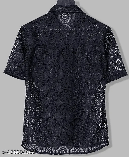TarrenT HunT Cotton Blend Relaxed Fit Solids Half Sleeves Men's Casual Shirt - Black ( Pack of 1 ) TarrenT HunT Cotton Blend Relaxed Fit Solids Half Sleeves Men's Casual Shirt - Black ( Pack of 1 )
