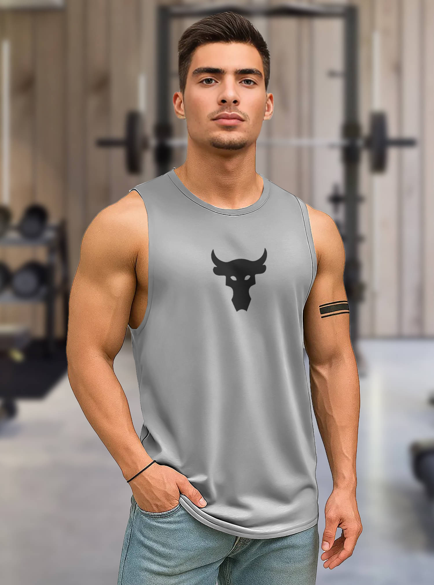 Tenrun Pack of 1 Polyester Basic Vest For Men ( Grey ) Tenrun Pack of 1 Polyester Basic Vest For Men ( Grey )