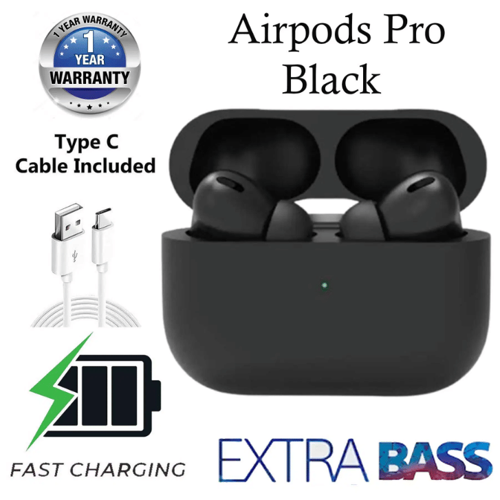     			Tws Earbuds Pro Black with 30 hours of Playback and Deep Bass, Crystal Clear Call