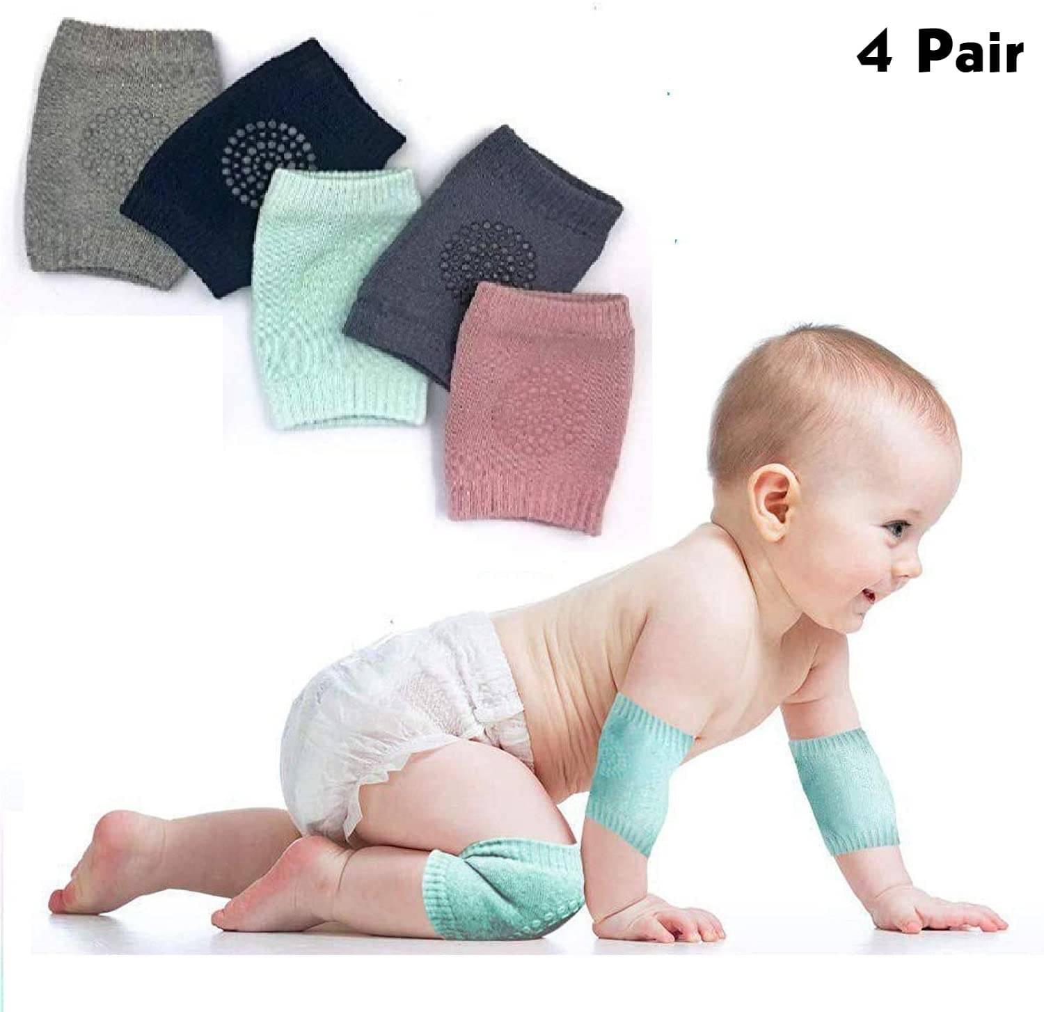     			WANQLYN Multicolor Polyester Baby Knee Pad ( Pair of 4 )