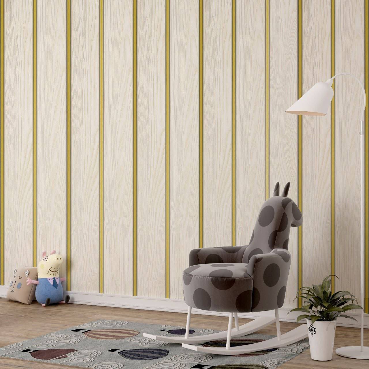     			WRUNJI, COLOR, CREME GOLD  Floral Self-Adhesive Wallpaper PVC Peel & Kitchen & Furniture Makeover(45x500 cm)