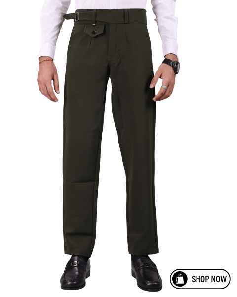     			Woozie Regular Men's Formal Trouser - Olive Green ( Pack of 1 )