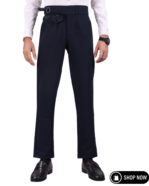     			Woozie Regular Men's Formal Trouser - Navy Blue ( Pack of 1 )