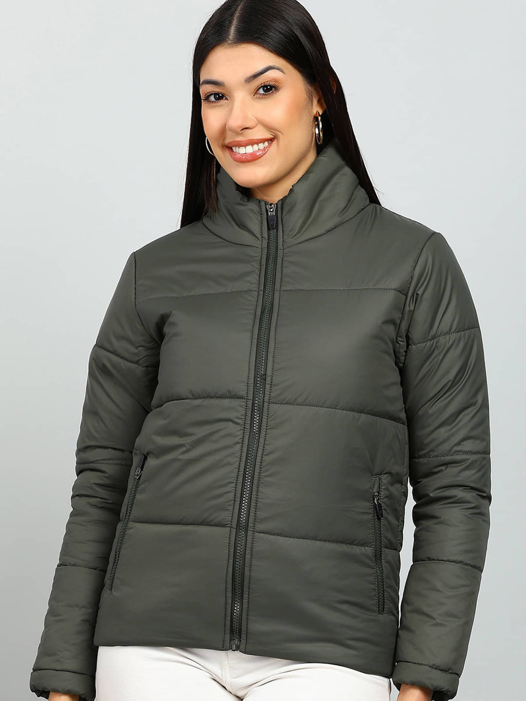 XFOX - Polyester Olive Quilted/Padded Jackets XFOX - Polyester Olive Quilted/Padded Jackets