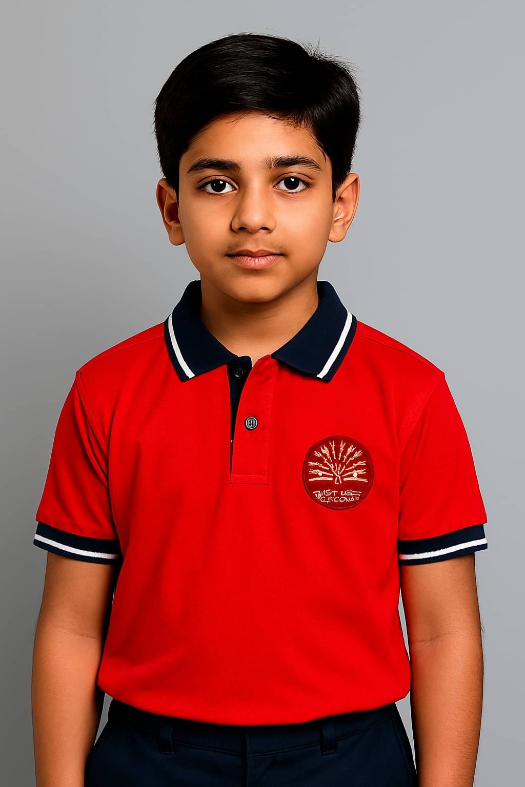     			sndc Pack of 1 Boys Cotton Blend Polo T-Shirt ( Red )