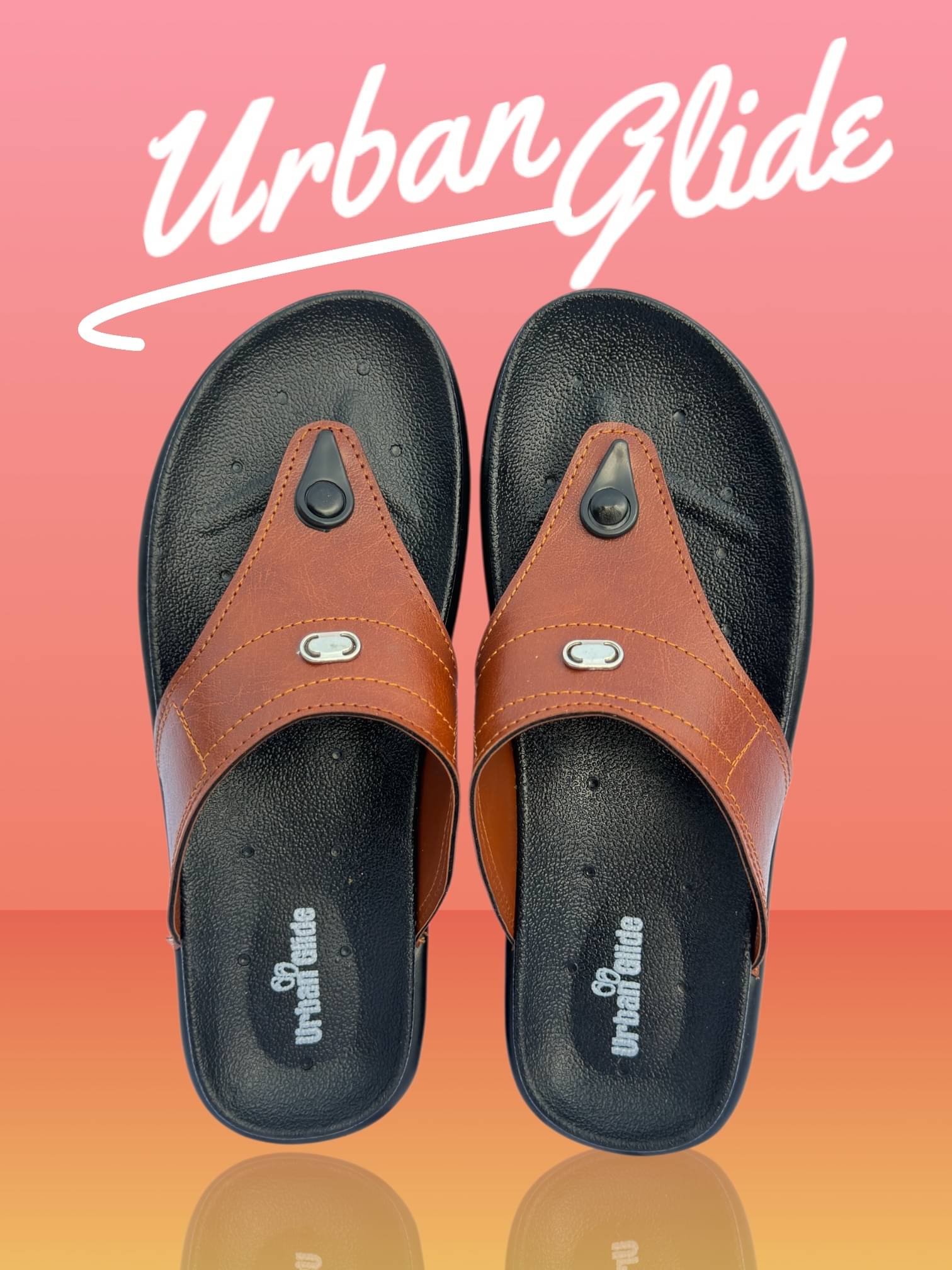     			urban glide slippers Tan Men's Thong Flip Flop