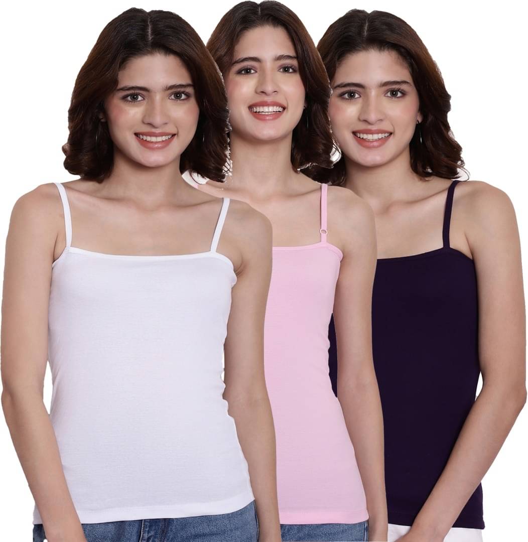 1st Xtyle Women Cotton Lycra Camisoles ( Multicolor ) 1st Xtyle Women Cotton Lycra Camisoles ( Multicolor )