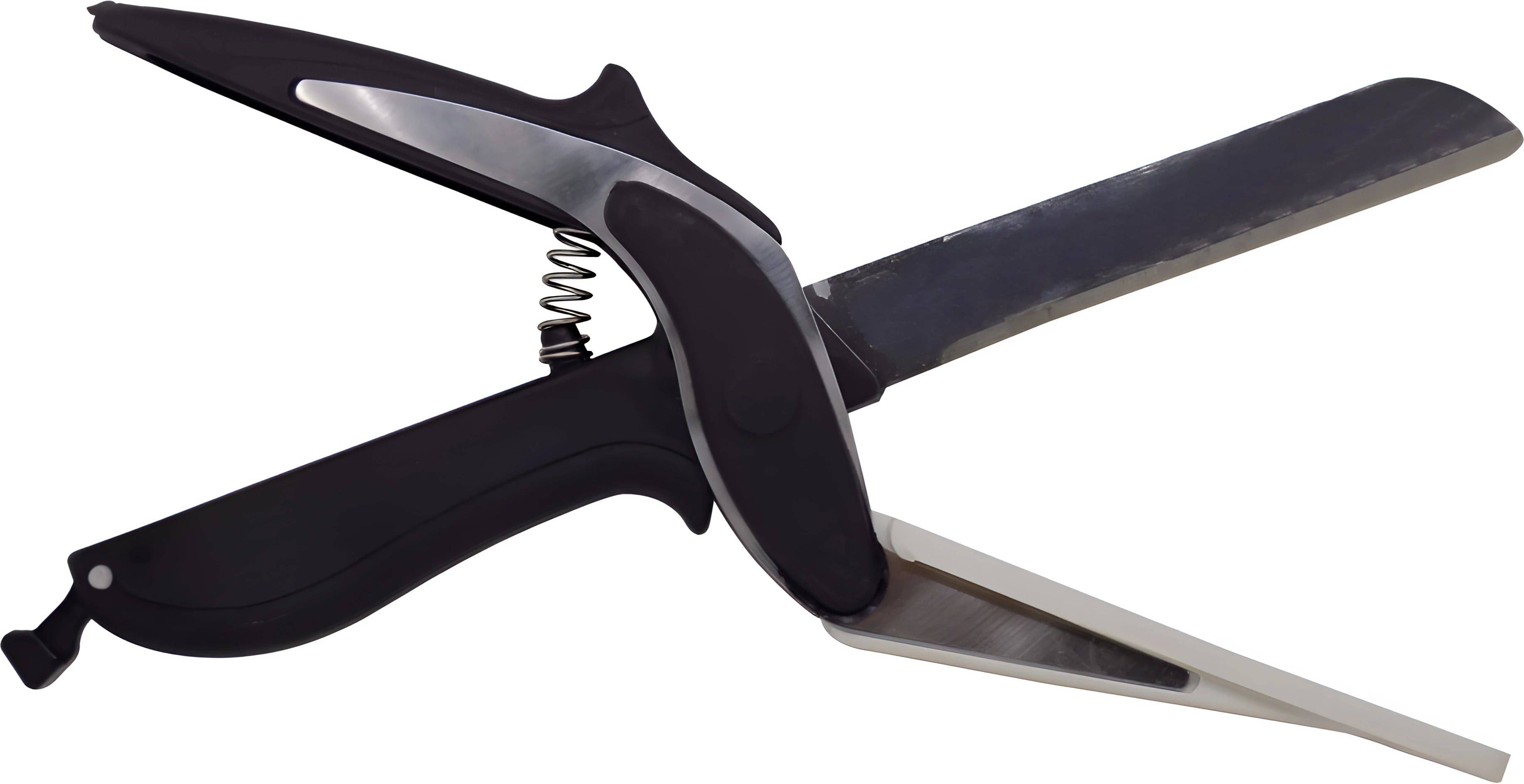     			2-in-1 Clever Food Chopper Cutter - Stainless Steel Kitchen Food Scissors Slicer Smart Cutter with Built-in Cutting Board Vegetable Slicer (1 X Clever Cutter) Vegetable & Fruit Chopper