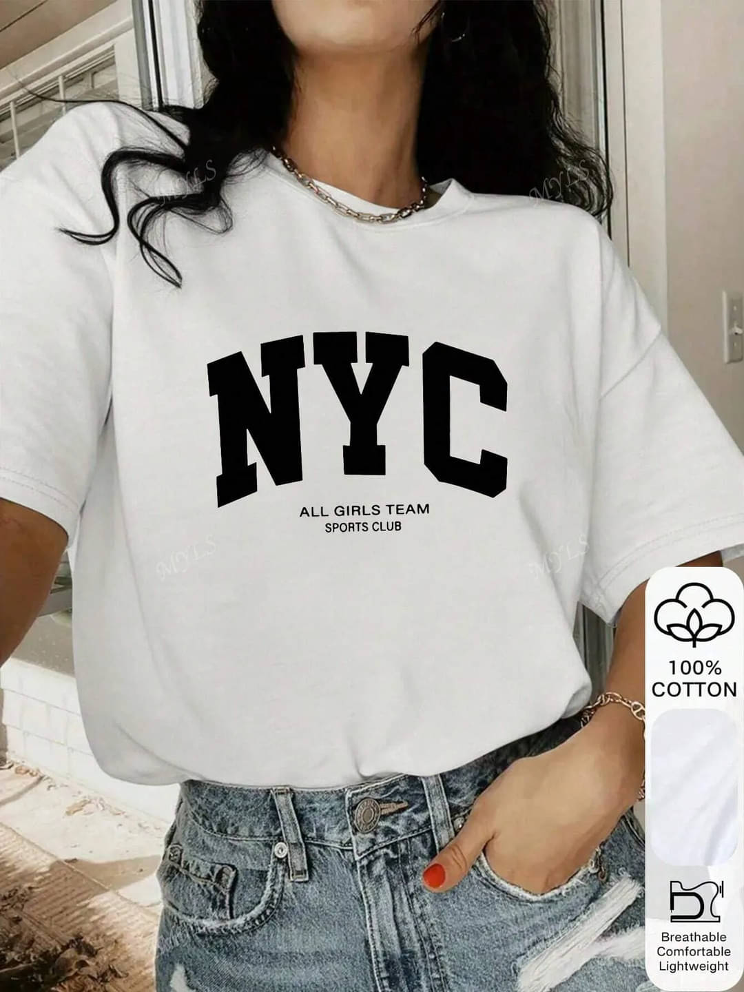AKIR ADVISORY INDIA LLP Women Cotton Blend Printed Oversized Fit Round Neck T-Shirt ( White ) AKIR ADVISORY INDIA LLP Women Cotton Blend Printed Oversized Fit Round Neck T-Shirt ( White )