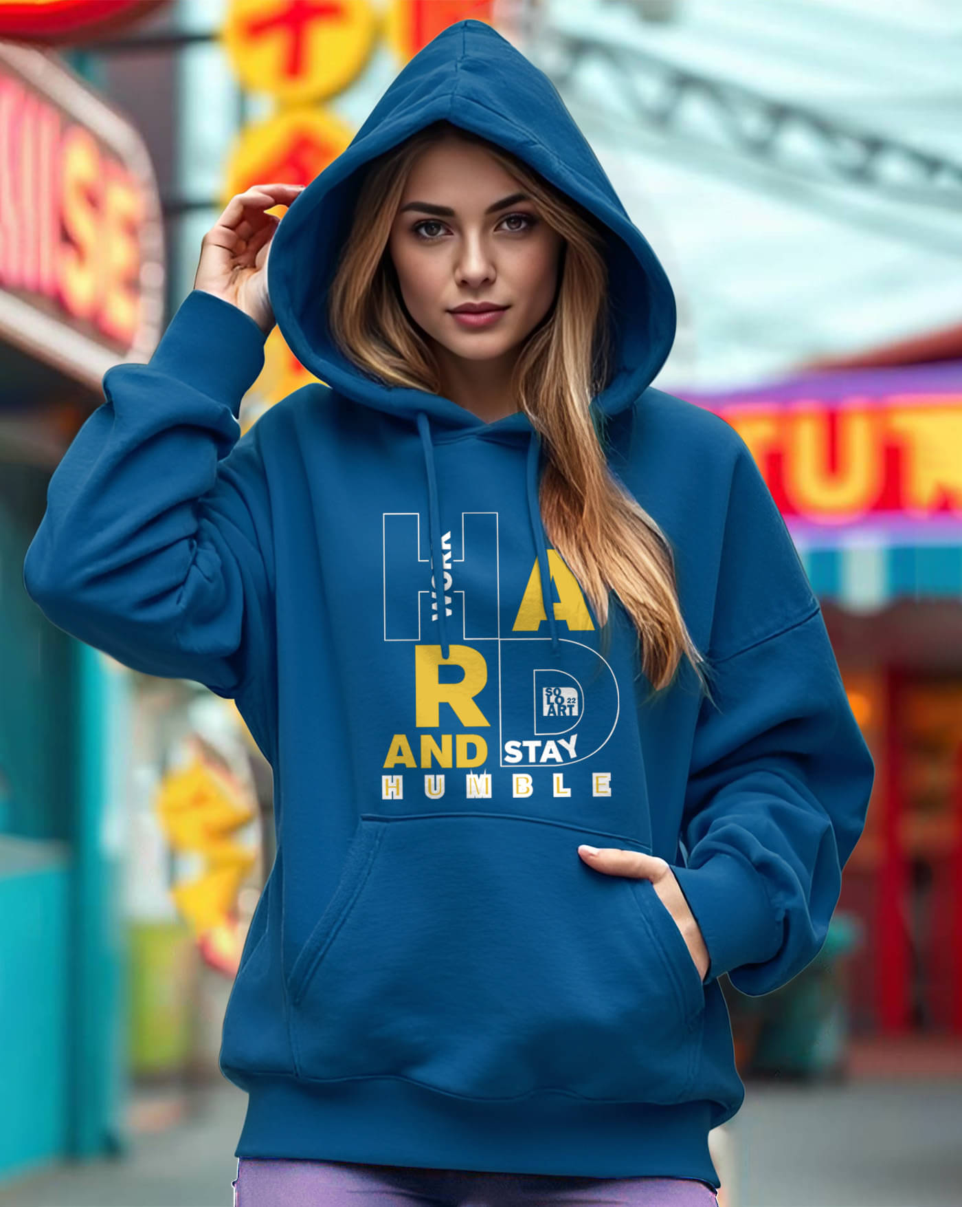     			AOOSH Women Fleece Hooded Sweatshirt For Light Winters ( Turquoise )