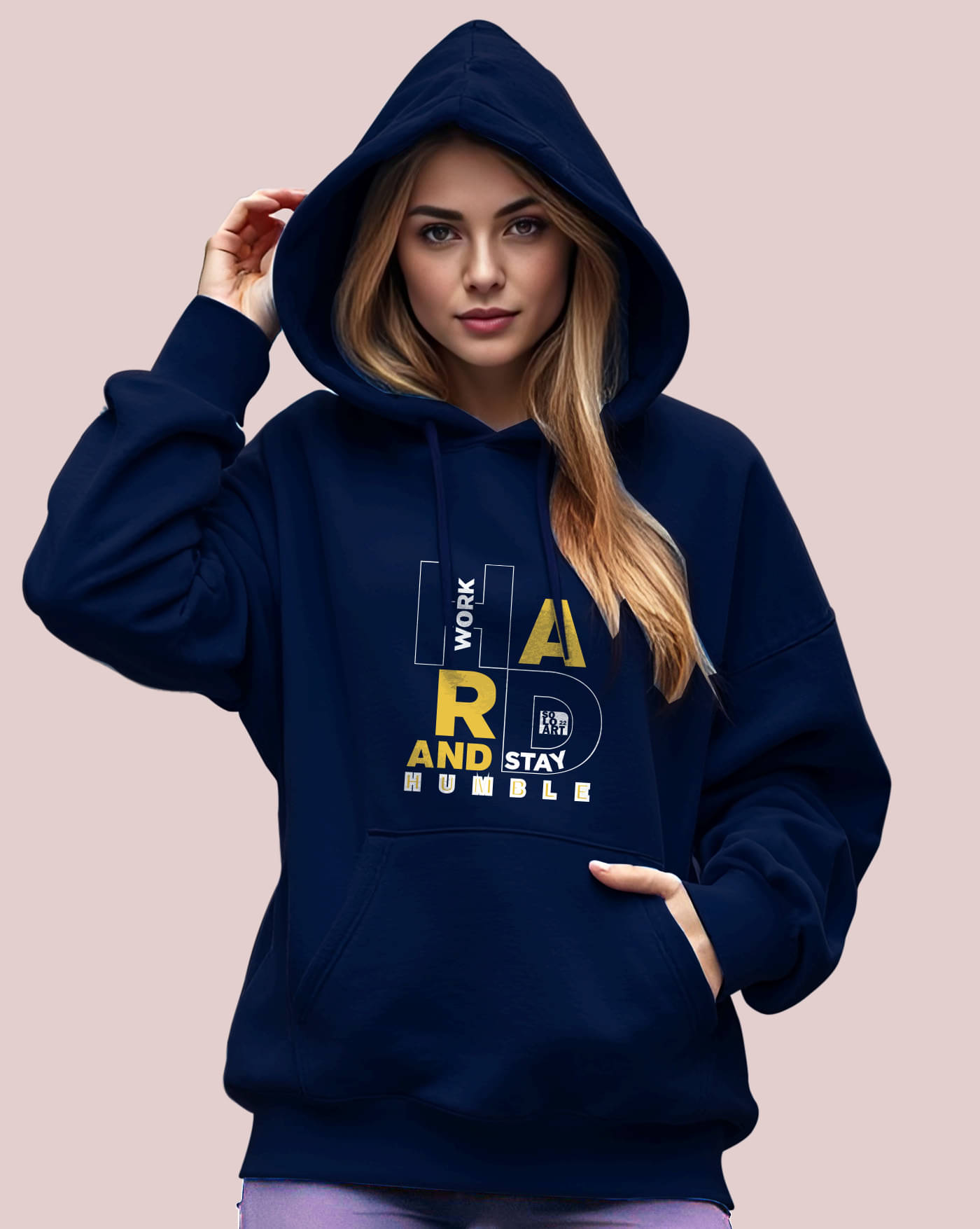 AOOSH Women Fleece Hooded Sweatshirt For Light Winters ( Blue ) AOOSH Women Fleece Hooded Sweatshirt For Light Winters ( Blue )