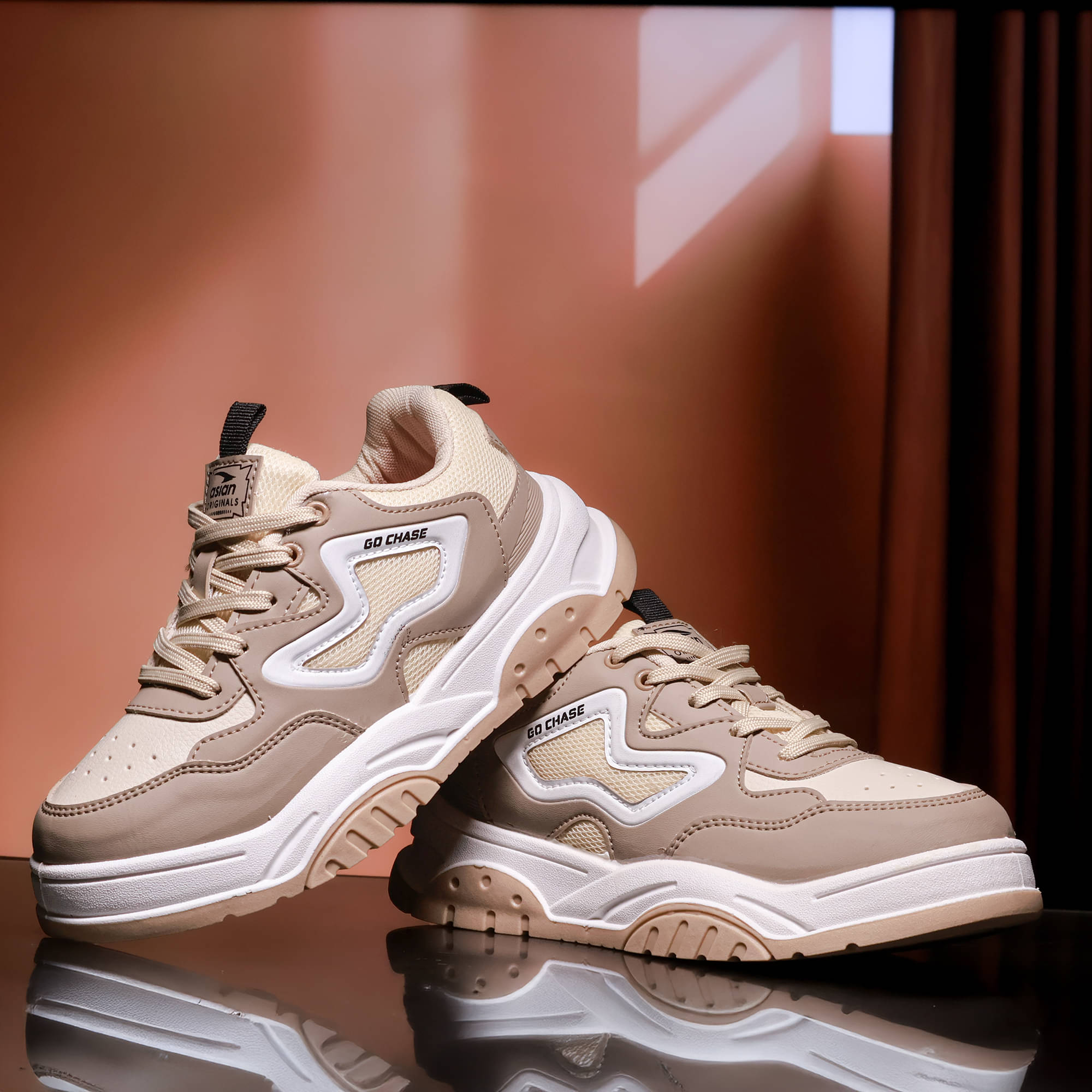     			ASIAN Cream Women's Sneakers