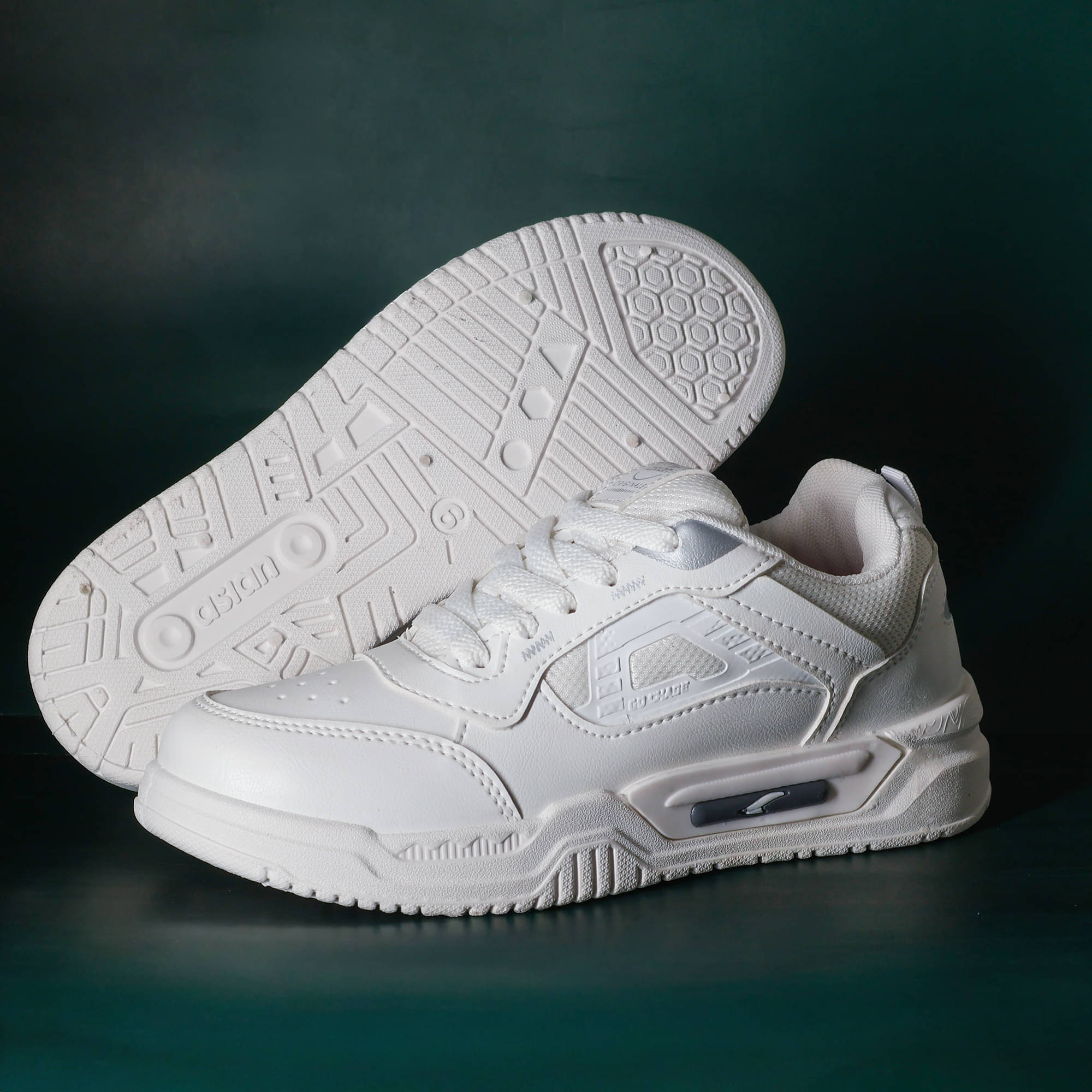     			ASIAN White Women's Sneakers